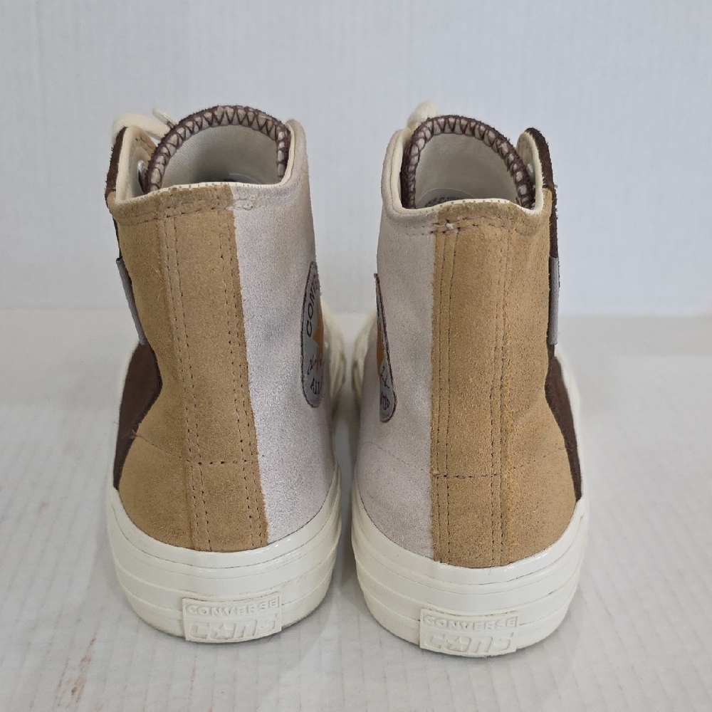 Converse Carhartt Leather All Star High-Tops in Brown/White Women's 8.5 Men 6.5 - Picture 9 of 13